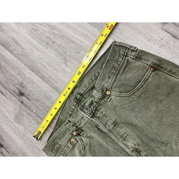 Retro Levi's 501xx Green Denim Button Fly Student Original Fit Jeans Size 30x34 - Picture 8 of 11